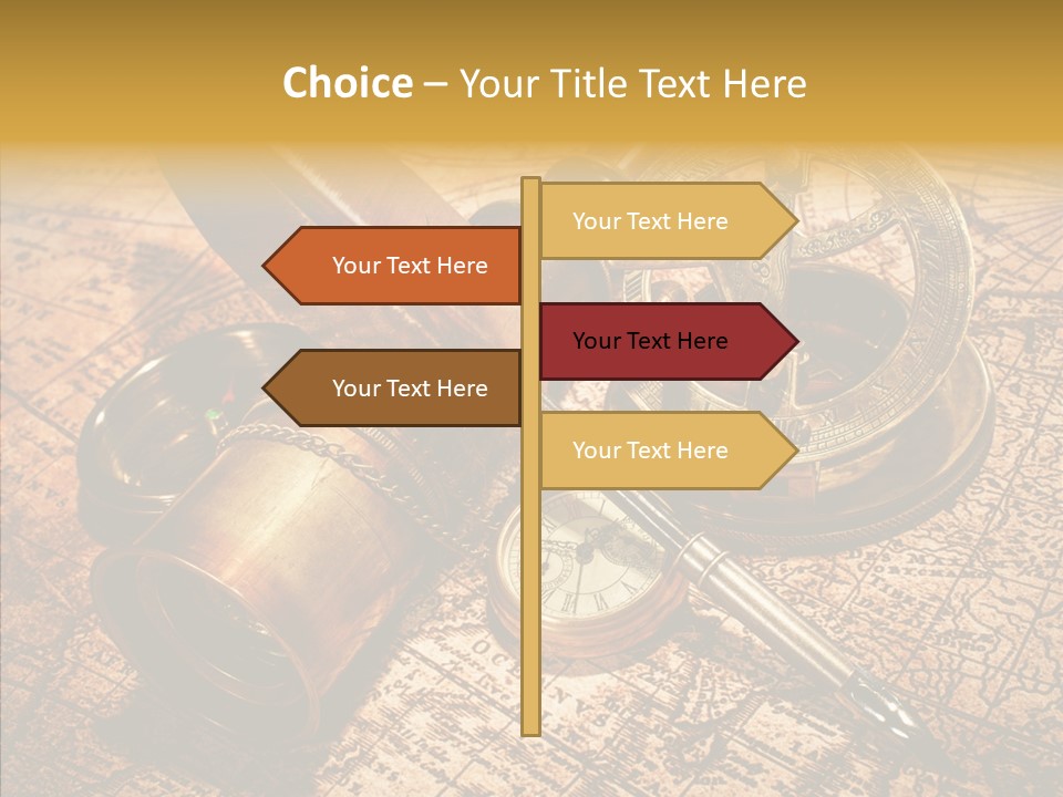 Map Treasure Business PowerPoint Template