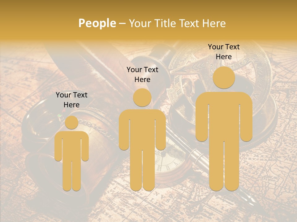 Map Treasure Business PowerPoint Template