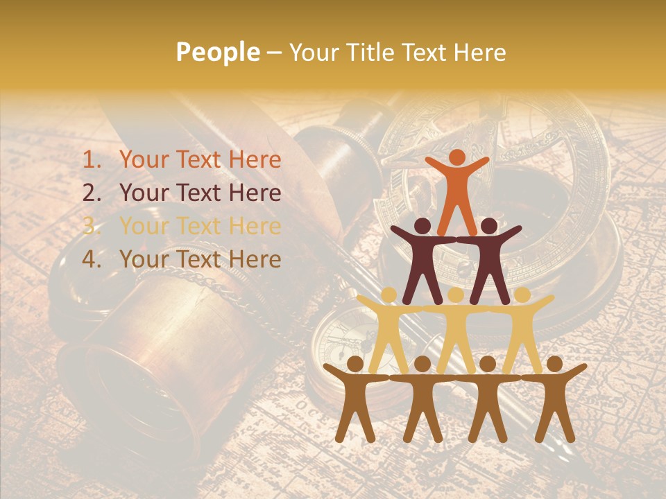 Map Treasure Business PowerPoint Template