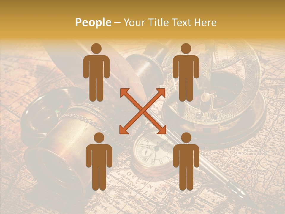 Map Treasure Business PowerPoint Template