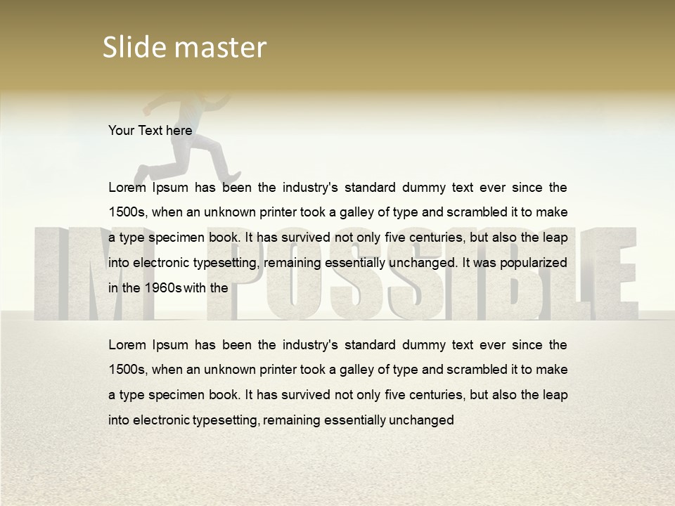 Determination Impossible Success PowerPoint Template