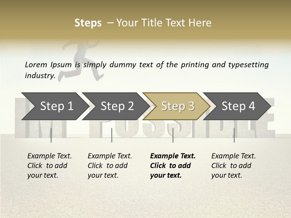 Determination Impossible Success PowerPoint Template