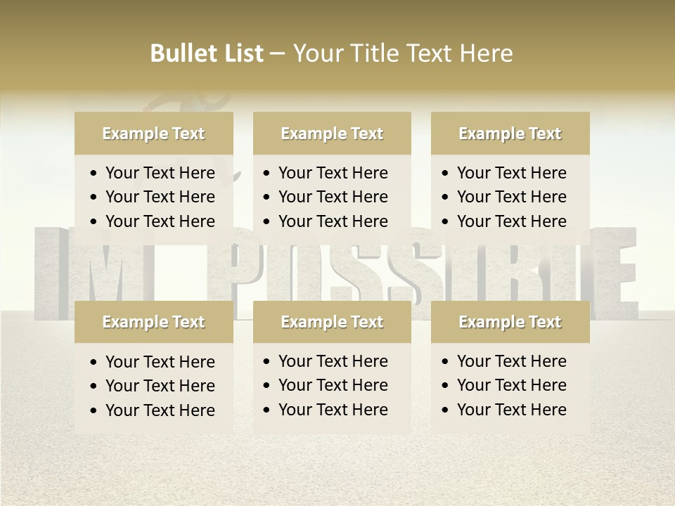 Determination Impossible Success PowerPoint Template