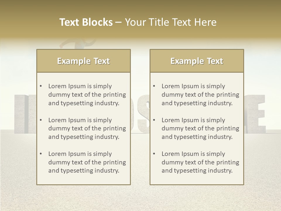 Determination Impossible Success PowerPoint Template