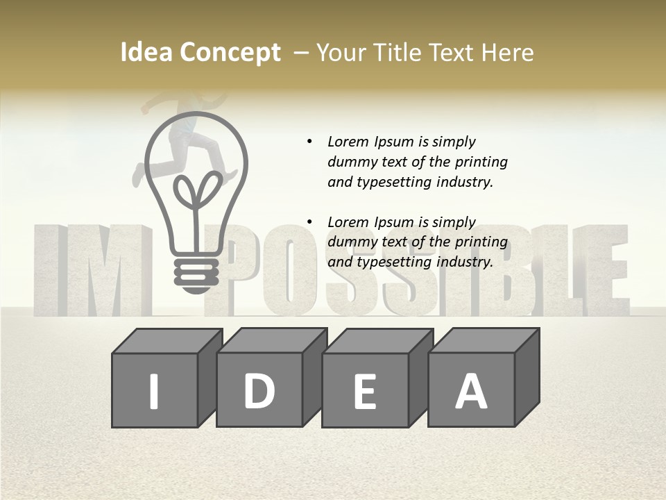 Determination Impossible Success PowerPoint Template