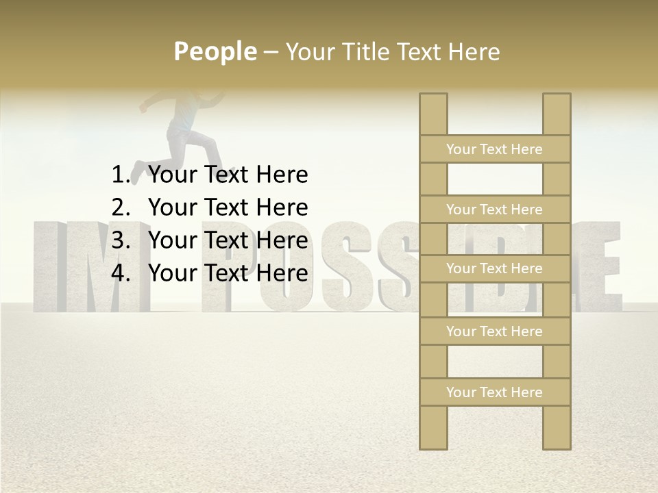 Determination Impossible Success PowerPoint Template