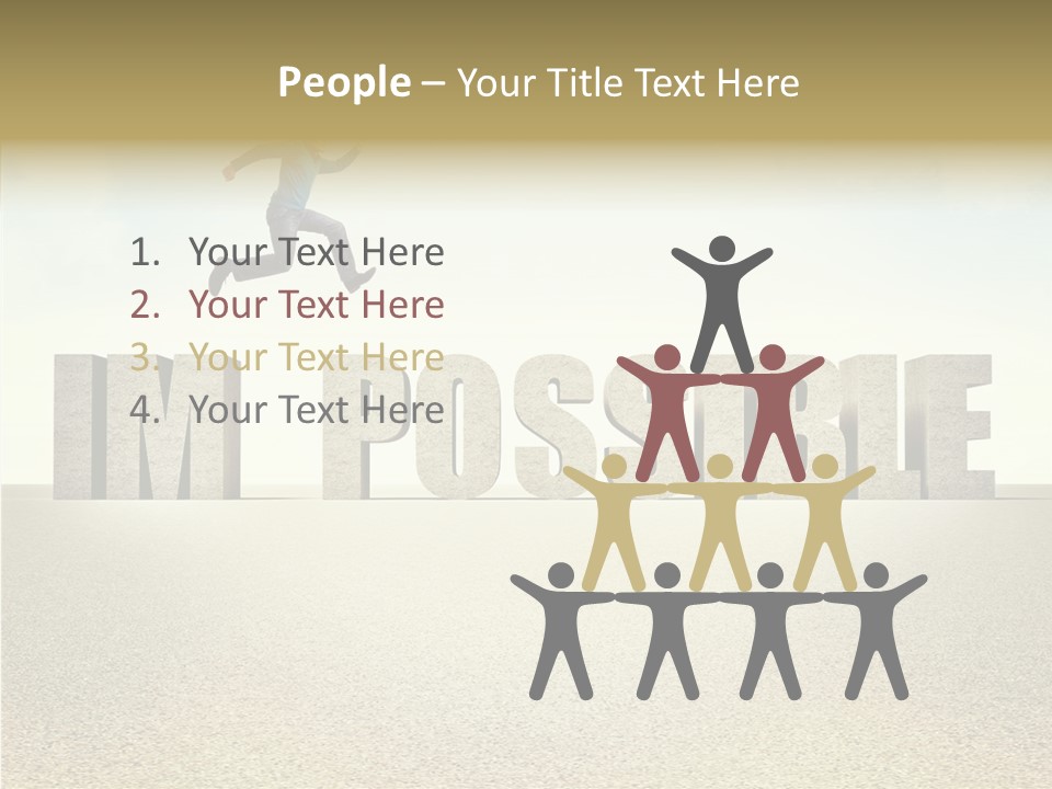 Determination Impossible Success PowerPoint Template