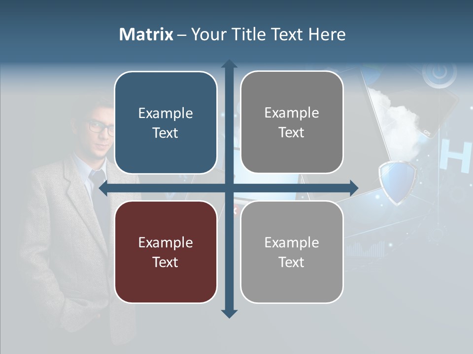 Browsing Tablet Tech PowerPoint Template