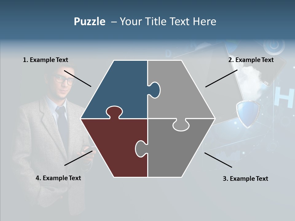 Browsing Tablet Tech PowerPoint Template