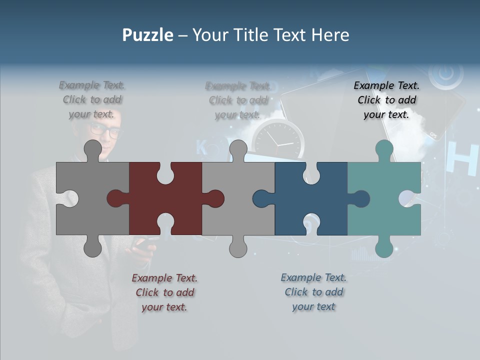 Browsing Tablet Tech PowerPoint Template