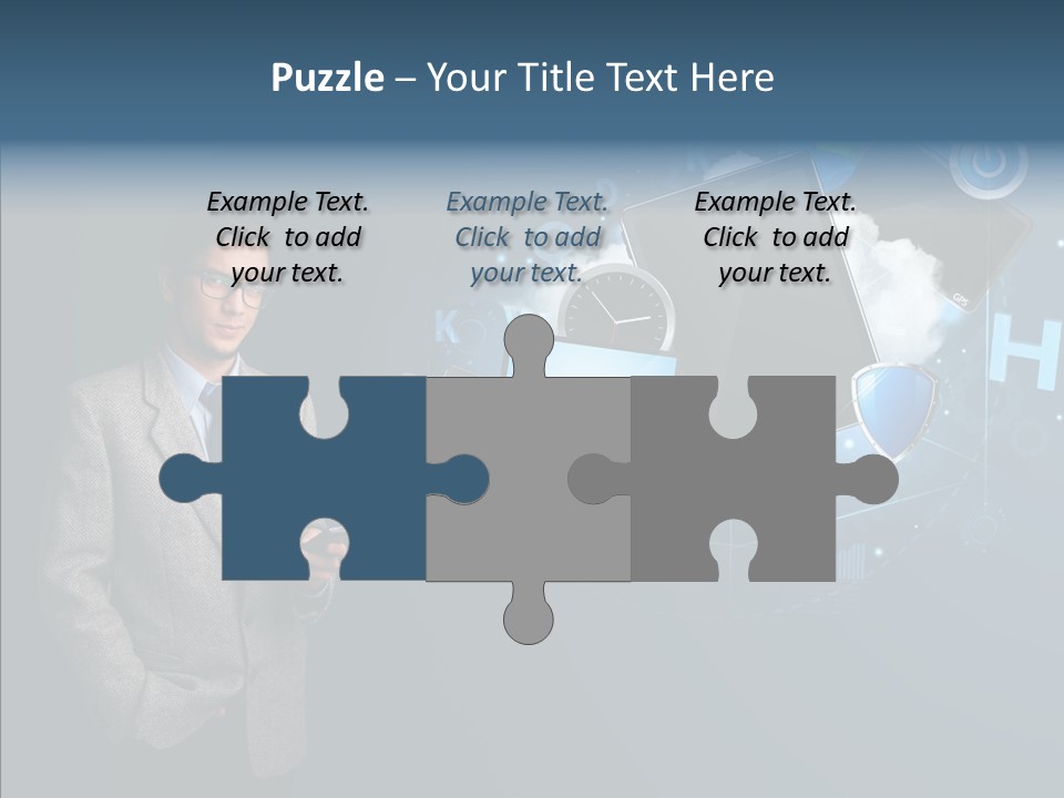 Browsing Tablet Tech PowerPoint Template