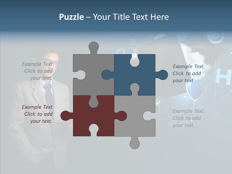 Browsing Tablet Tech PowerPoint Template