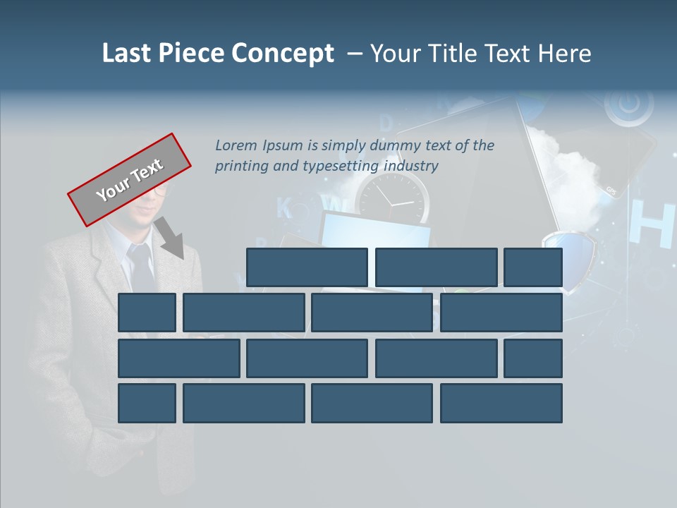 Browsing Tablet Tech PowerPoint Template