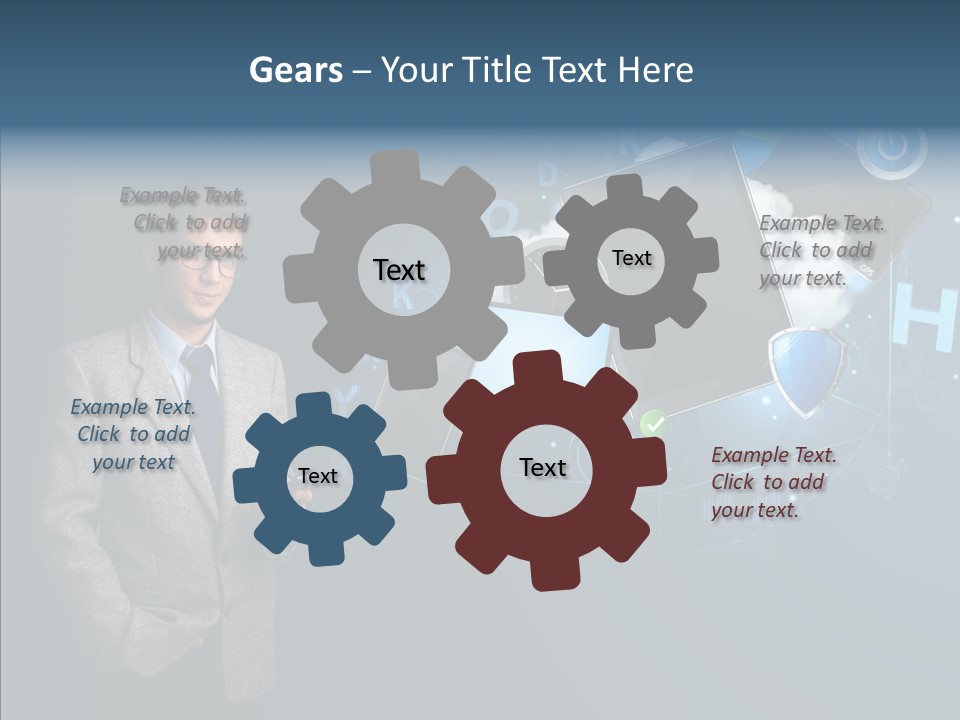 Browsing Tablet Tech PowerPoint Template