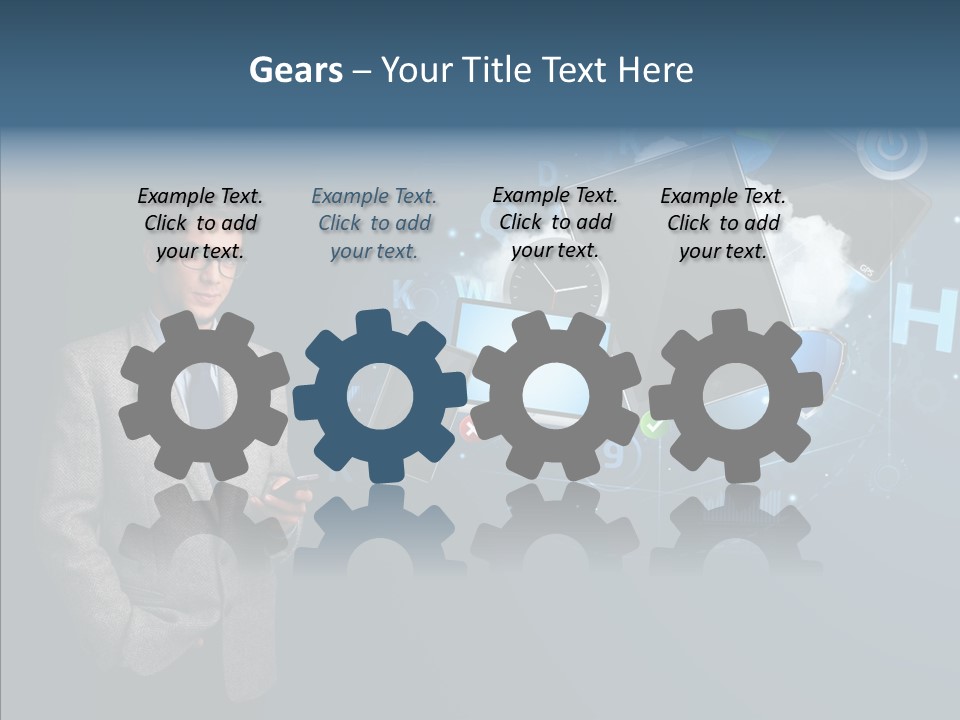 Browsing Tablet Tech PowerPoint Template