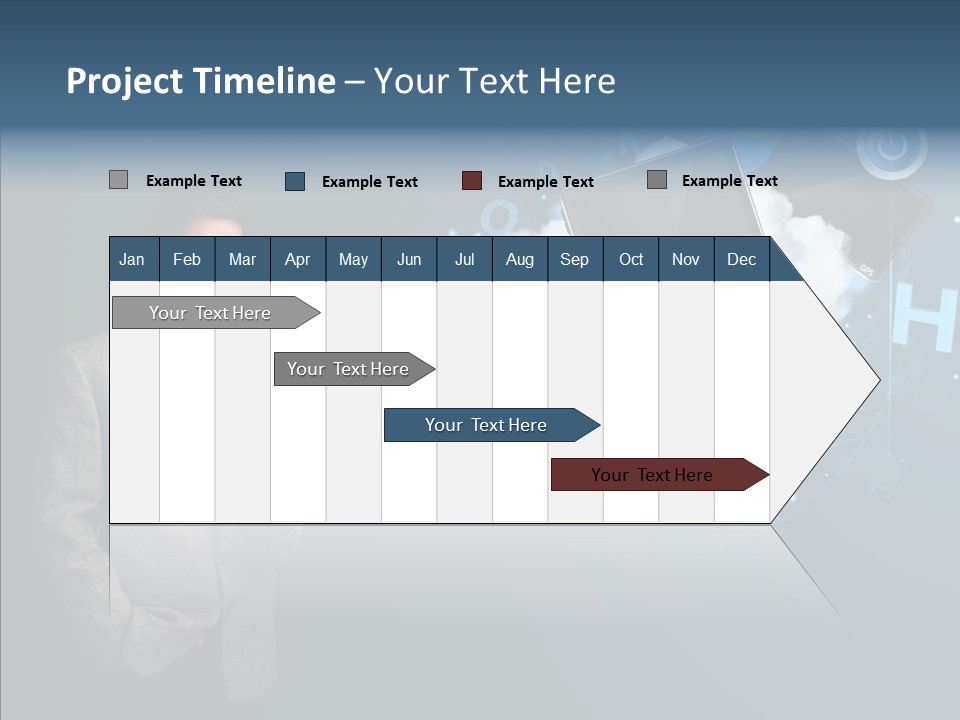 Browsing Tablet Tech PowerPoint Template