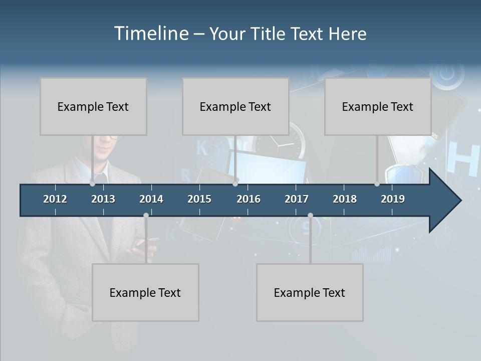 Browsing Tablet Tech PowerPoint Template