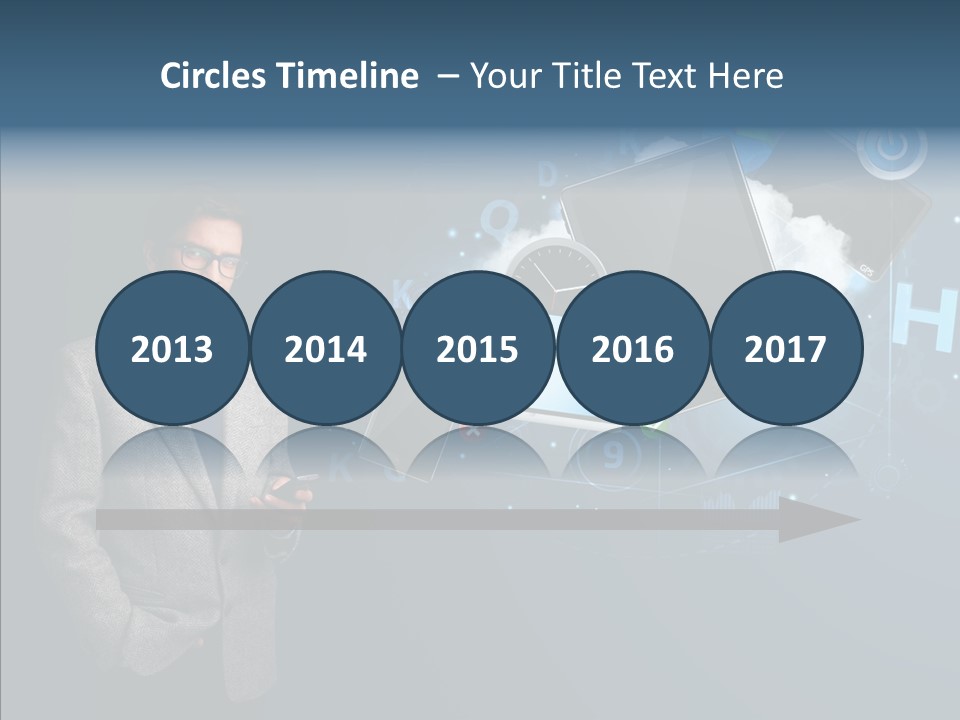 Browsing Tablet Tech PowerPoint Template