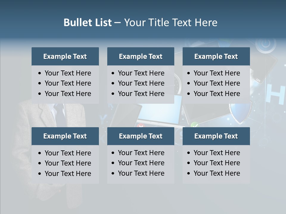 Browsing Tablet Tech PowerPoint Template