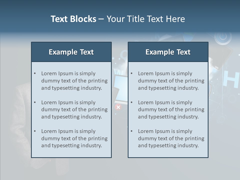 Browsing Tablet Tech PowerPoint Template