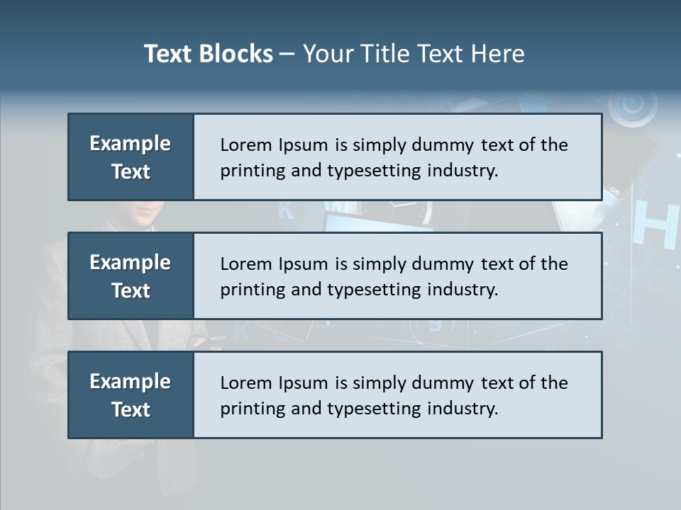 Browsing Tablet Tech PowerPoint Template
