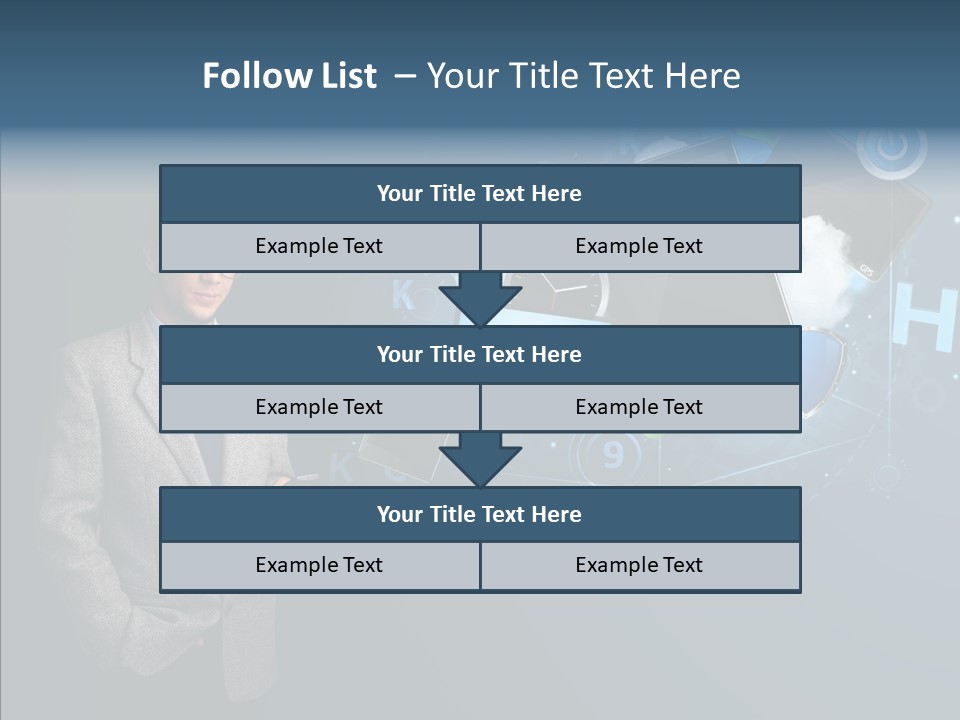 Browsing Tablet Tech PowerPoint Template