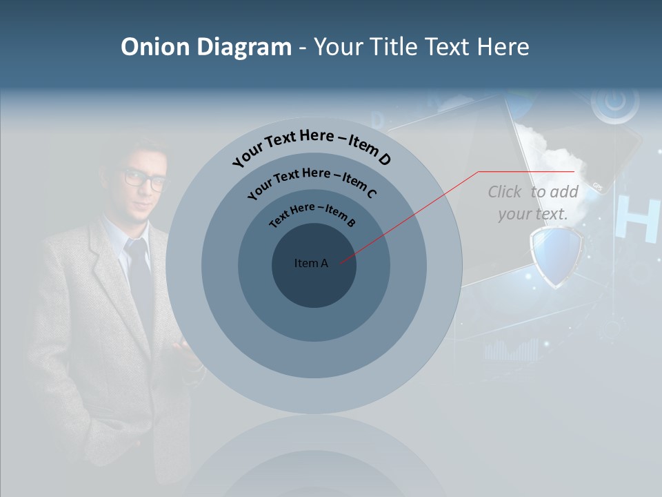 Browsing Tablet Tech PowerPoint Template