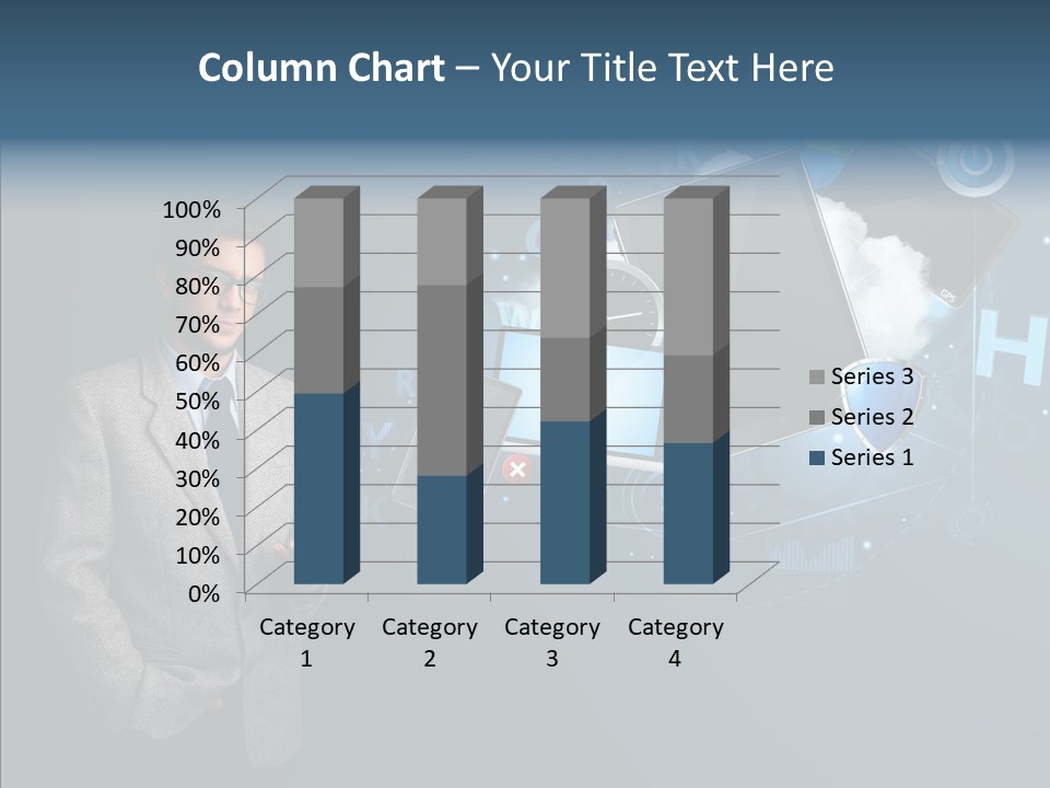 Browsing Tablet Tech PowerPoint Template
