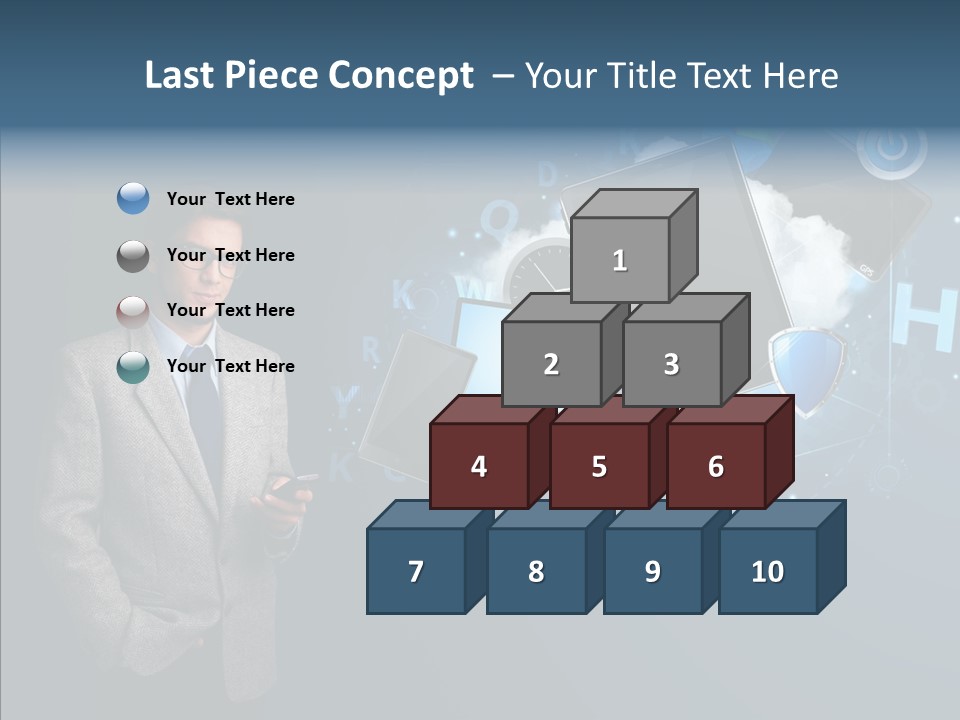 Browsing Tablet Tech PowerPoint Template