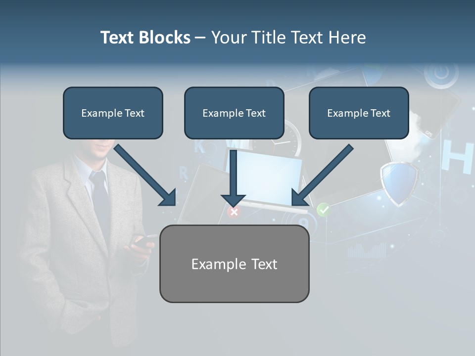 Browsing Tablet Tech PowerPoint Template