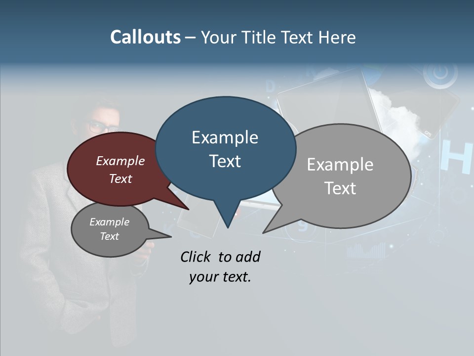 Browsing Tablet Tech PowerPoint Template