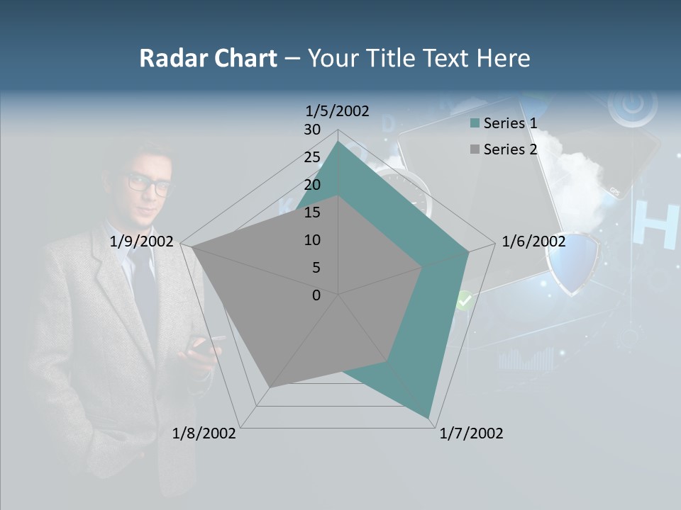 Browsing Tablet Tech PowerPoint Template