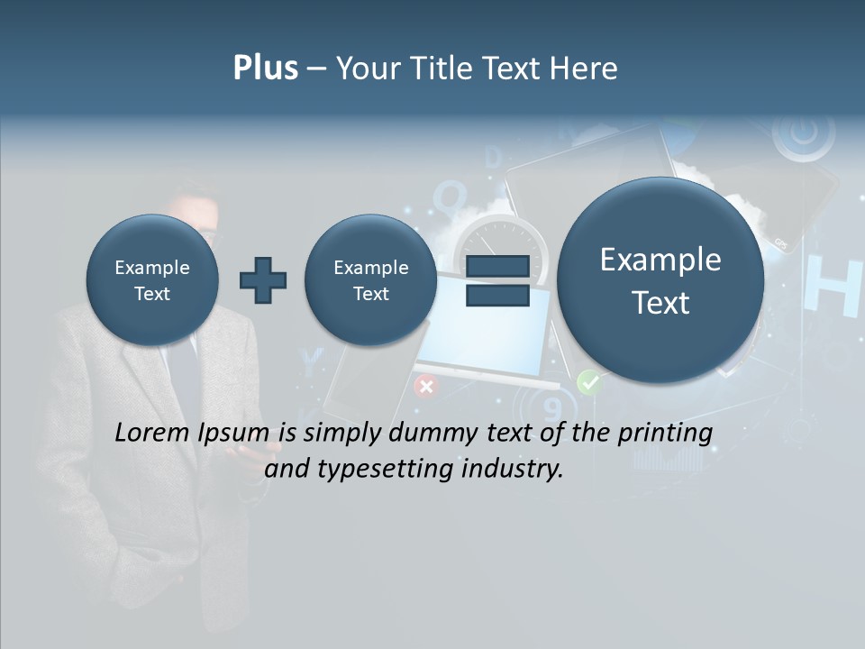 Browsing Tablet Tech PowerPoint Template