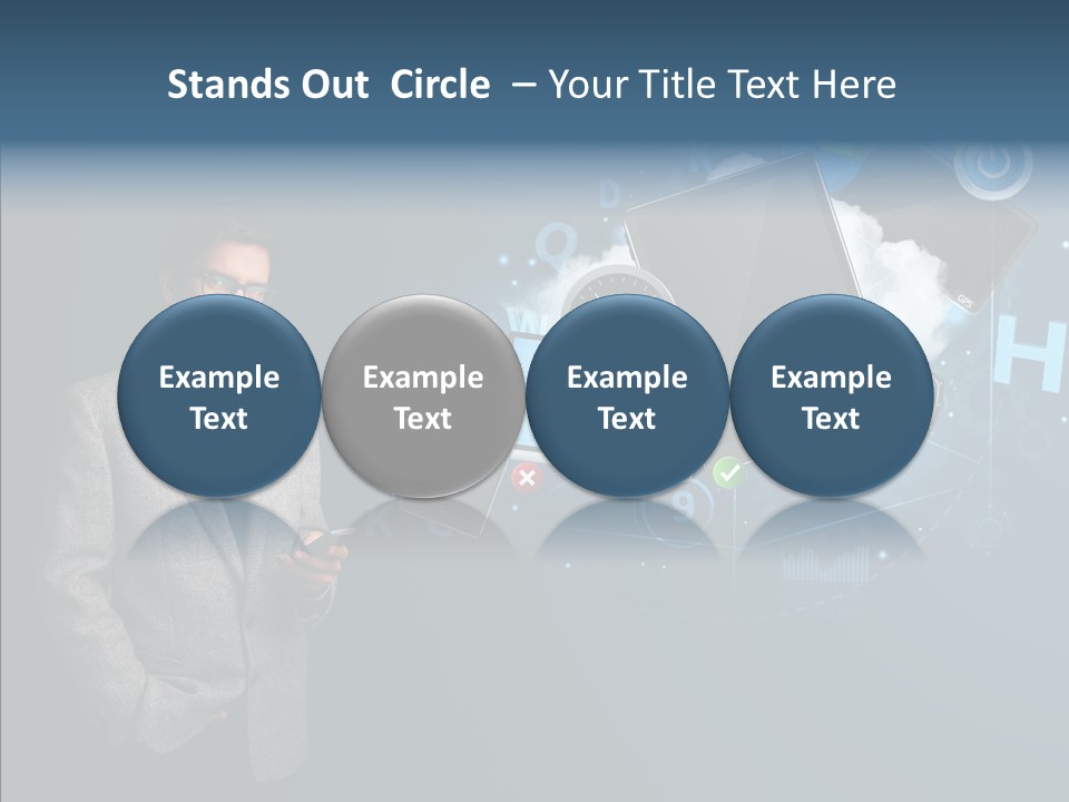 Browsing Tablet Tech PowerPoint Template