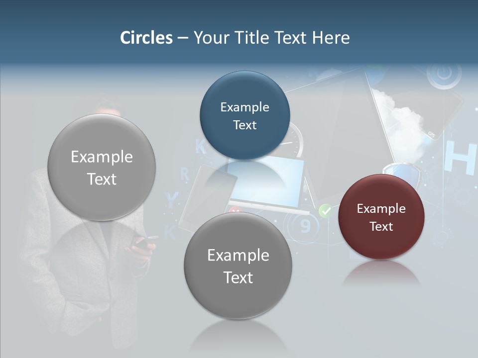 Browsing Tablet Tech PowerPoint Template