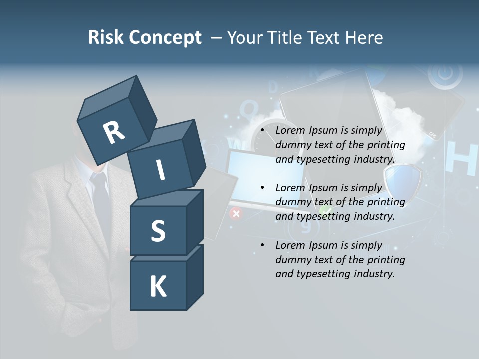 Browsing Tablet Tech PowerPoint Template