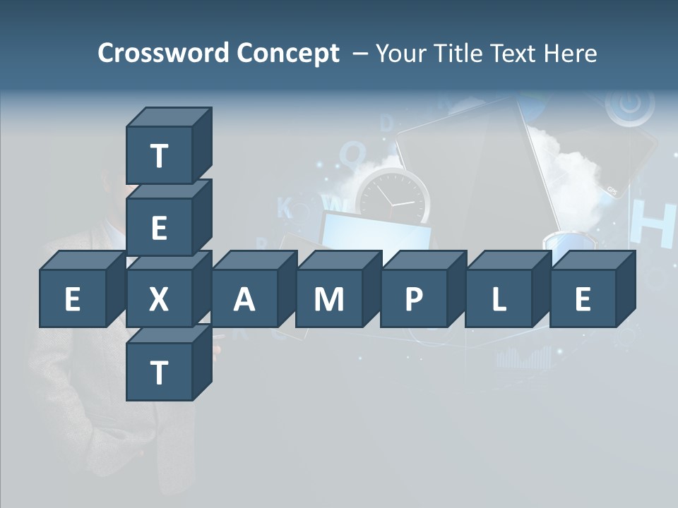 Browsing Tablet Tech PowerPoint Template