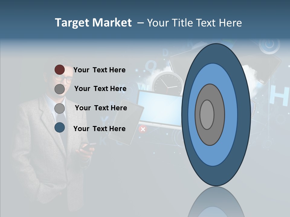 Browsing Tablet Tech PowerPoint Template