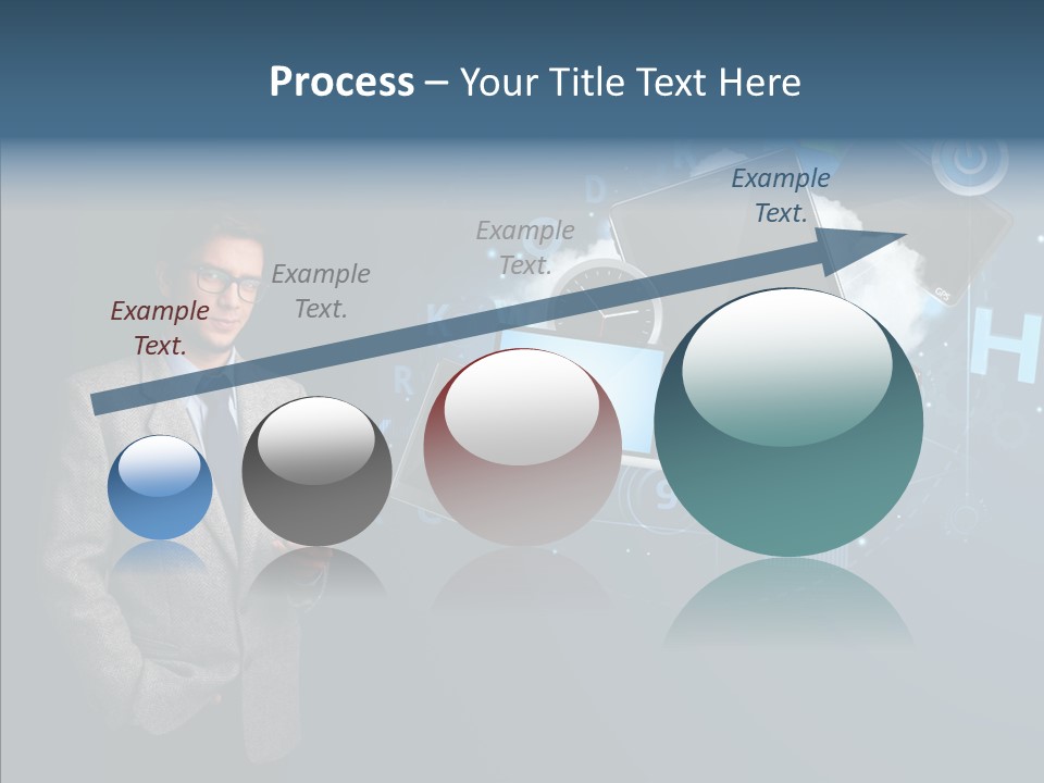 Browsing Tablet Tech PowerPoint Template