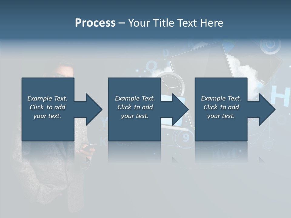 Browsing Tablet Tech PowerPoint Template