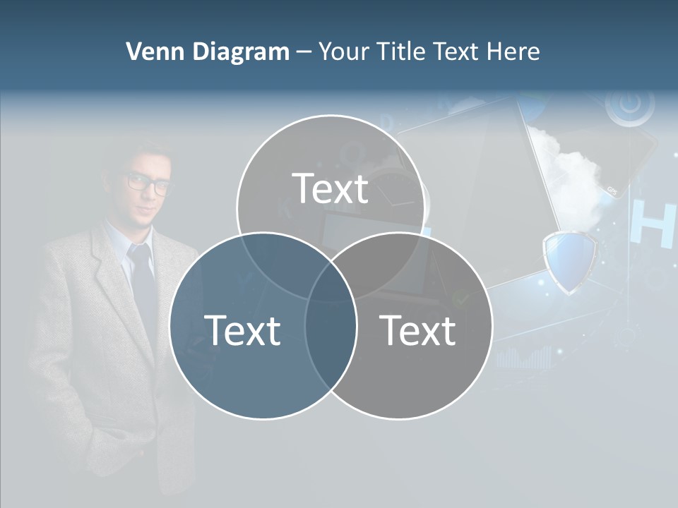 Browsing Tablet Tech PowerPoint Template