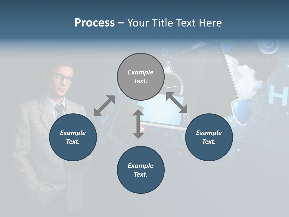Browsing Tablet Tech PowerPoint Template