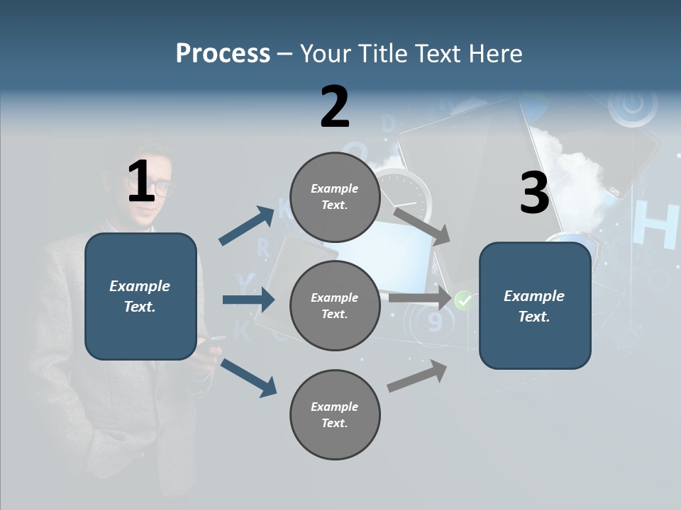 Browsing Tablet Tech PowerPoint Template