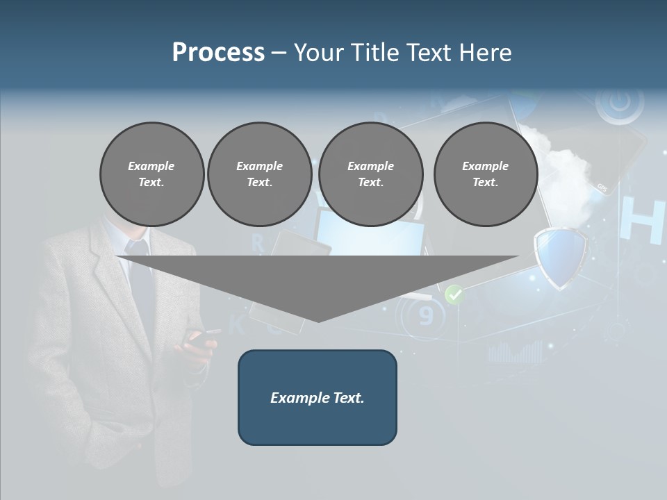 Browsing Tablet Tech PowerPoint Template