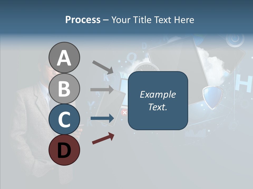 Browsing Tablet Tech PowerPoint Template