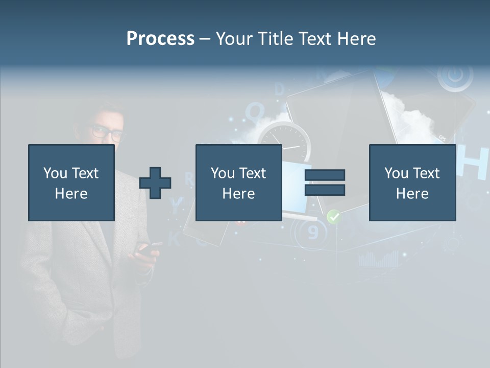 Browsing Tablet Tech PowerPoint Template