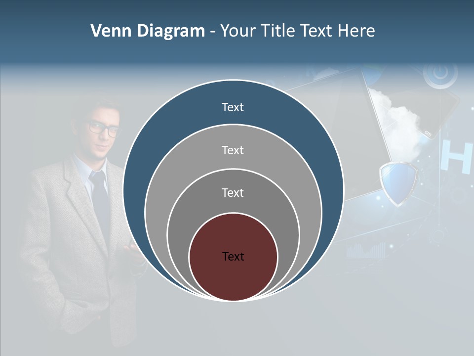 Browsing Tablet Tech PowerPoint Template