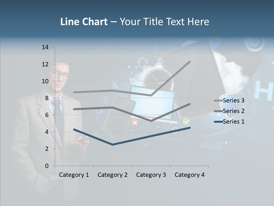 Browsing Tablet Tech PowerPoint Template