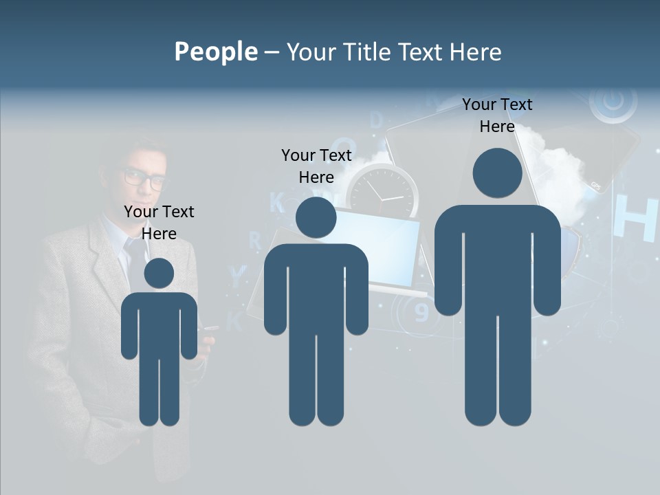Browsing Tablet Tech PowerPoint Template