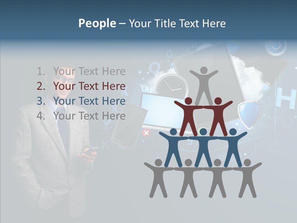 Browsing Tablet Tech PowerPoint Template